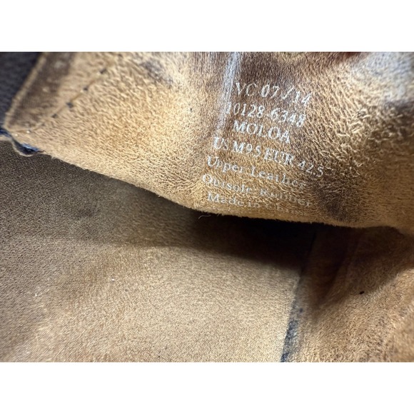 OluKai Moloa Brown Leather Slip On Loafer Collapsable Back Shoes Mens Size 9.5 - Picture 6 of 11